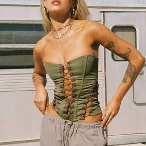 Princess Polly green corset top!